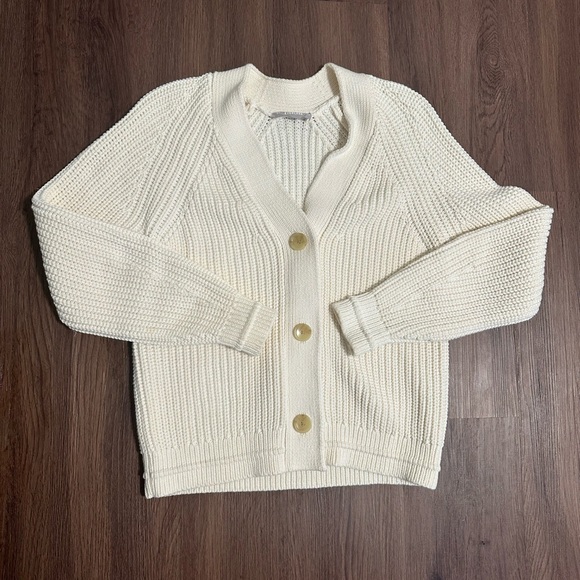 Everlane Texture Cotton Crop Cardigan - Picture 6 of 12